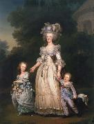 Adolf-Ulrik Wertmuller Queen Mary Antoinette with sina tva baby in Triangle park Germany oil painting reproduction